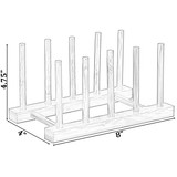 Set of 2 Bamboo Wooden Dish Drainer Rack, Plate Rack, And Drying Drainer