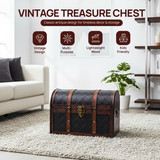 Wooden Leather Treasure Chest