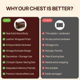 Wooden Leather Treasure Chest