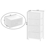 Sand Beige Bins and White Frame Storage Night Chest and Storage Chest