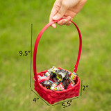 Set of 6 Decorative Baskets in Assorted Colors - Perfect for Easter Egg Hunts, Trick or Treat, Wedding Flower Girl Baskets, Halloween Parties, Christmas Decor, and Thanksgiving Decorations