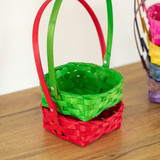 Set of 6 Decorative Baskets in Assorted Colors - Perfect for Easter Egg Hunts, Trick or Treat, Wedding Flower Girl Baskets, Halloween Parties, Christmas Decor, and Thanksgiving Decorations