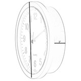 Black Wall Mounted Plastic Clock with Hidden Storage Door - Secret Interior Compartment, Hidden Safe for Storing Valuables - 10 Inch Dia - Home Security and Organization Solution with Modern Elegance