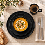 Spin Wash Dinnerware Dish Set | Mugs, Salad and Dinner Plates and Bowls Sets, High Quality Dishes with Highly Chip and Crack Resistant, Dishwasher and Microwave Safe