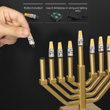 Vintiquewise Wall Mount 9-Branch Hanukkah Menorah with LED Candles Illuminated Display Contemporary Decorative Accent Judaica Centerpiece and Meaningful Gift for Hanukkah Celebrations Vintiquewise Wall Mount 9-Branch Hanukkah Menorah with LED Candles Illuminated Display Contemporary Decorative Accent Judaica Centerpiece and Meaningful Gift for Hanukkah Celebrations