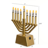 Vintiquewise Wall Mount 9-Branch Hanukkah Menorah with LED Candles Illuminated Display Contemporary Decorative Accent Judaica Centerpiece and Meaningful Gift for Hanukkah Celebrations Vintiquewise Wall Mount 9-Branch Hanukkah Menorah with LED Candles Illuminated Display Contemporary Decorative Accent Judaica Centerpiece and Meaningful Gift for Hanukkah Celebrations