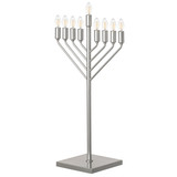 Chabad Style Hanukkah Menorah for Entryway, Living Room, Office, and Kitchen with LED Light Bulbs and Remote Control for Easy Daily Hanukkah Lighting Sequence Chabad Style Hanukkah Menorah for Entryway, Living Room, Office, and Kitchen with LED Light Bulbs and Remote Control for Easy Daily Hanukkah Lighting Sequence