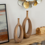 Uniquewise Fiberglass Floor Vases Modern Bohemian Ornamental Oval Design with Open Center for Entryway Living Room Bedroom Office Minimalist Home Decor Accent and  Artistic Display Piece Uniquewise Fiberglass Floor Vases Modern Bohemian Ornamental Oval Design with Open Center for Entryway Living Room Bedroom Office Minimalist Home Decor Accent and  Artistic Display Piece