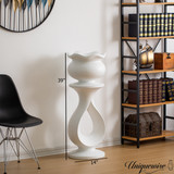 Uniquewise 39-Inch Modern Open-Frame Pedestal Planter Tall Indoor Plant Stand for Living Rooms & Entryways Decorative Accent for Home Decor Office Interiors Garden Spaces or Balcony Corner Displays Uniquewise 39-Inch Modern Open-Frame Pedestal Planter Tall Indoor Plant Stand for Living Rooms & Entryways Decorative Accent for Home Decor Office Interiors Garden Spaces or Balcony Corner Displays