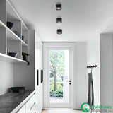 Quickway Imports 15W Surface-Mounted LED Cylinder Downlight Modern 4000K White Spotlight Black Aluminum Frame Perfect for Residential & Commercial Interiors Including Homes Offices & Retail Spaces