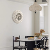Clockswise Classic Round Decorative Hanging Wall Clock with Scroll Frame for Home Entryway Living Room Bedroom Kitchen Office Hotels & Restaurants