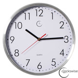 Clockswise 12" Waterproof Aluminum Wall Clock Battery Operated Precision Quartz Movement Weather Resistant Metal Frame for Indoor Outdoor Bathroom Kitchen Patio Garden Living Room Office & Home Décor