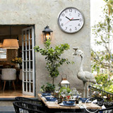 Clockswise 12" Waterproof Aluminum Wall Clock Battery Operated Precision Quartz Movement Weather Resistant Metal Frame for Indoor Outdoor Bathroom Kitchen Patio Garden Living Room Office & Home Décor