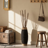 Uniquewise 43" Set of 12 Bamboo Stick Fillers Natural Decorative Stems for Vase Rustic Table Centerpiece Home Décor Accent DIY Crafts Creative Gardening Tool Boho Wedding & Party Decoration