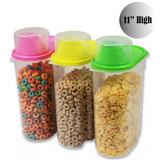 BPA-Free Plastic Food Saver-Kitchen Food Cereal Storage Containers with Graduated Cap