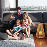 Vintiquewise Handwoven Bamboo Lantern Candle Holder with Glass Insert and Rope Handle – Farmhouse Design Hanging or Tabletop Lamp for Indoor and Outdoor Home Decor Shelves and Entryway Display