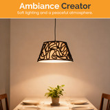 Vintiquewise Decorative Fabric Pendant Lampshade with Swirl Design – Modern Bohemian & Minimalist Hanging Ceiling Light Shade for Bedroom Living Room Kitchen and Dining Room