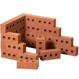 ShpilMaster EVA Foam Sensory Stacking Red Brick Blocks Rectangular Form for Layout Demonstrations Hands-On Play Arrangement Creative Design and Structural Display Applications