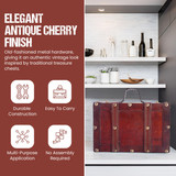 Old Style Suitcase With Straps-Set of 2