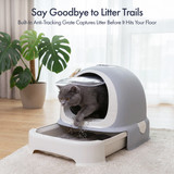 Fully Enclosed Hooded Litter Pan with Front Entry Odor Close Door, Cat Litter Scoop Included