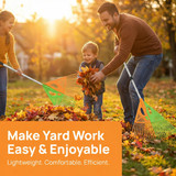 Gardenised Extendable Long-Handle Leaf Grabber Rake Broom for Leaves Grass and Yard Debris Perfect for Routine Garden Cleanup and Daily Outdoor Maintenance