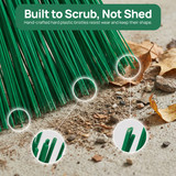 Gardenised Garden Leaf Broom with Extendable Long Handle Cleaning Tool for Yard Patio & Outdoor Maintenance Designed for Collecting Leaves Grass Clippings & Lightweight Debris on Lawn & Walkway, Green