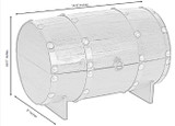 Wooden Barrel Treasure Chest