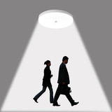 Modern White Round 12 Inch Motion Sensor LED Indoor Ceiling Light Flush Mount Fixture 6500K Daylight, 1800lm 18W Energy Efficient with Adjustable Beam Angle for Living Room, Bedroom, Bathroom