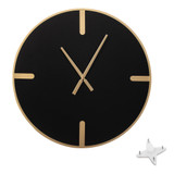 Clockswise 32" Modern Minimalist Crafted Wall Clock Structured Metal Frame Circular Design & Refined Clean Analog Display Step Movement Mechanism and Balanced Proportions for Contemporary Interiors