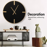 Clockswise 32" Modern Minimalist Crafted Wall Clock Structured Metal Frame Circular Design & Refined Clean Analog Display Step Movement Mechanism and Balanced Proportions for Contemporary Interiors