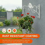 Gardenized Decorative Scroll-Design Metal Wall Bracket for Hanging Bird Feeders Wind Chimes Lanterns and Flower Pots Ideal for Indoor & Outdoor Patio Garden Porch or Balcony Decor