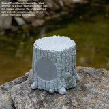 Gardenised Outdoor Rechargeable Speaker with Multi-Color LED Light Decorative Audio System for Patio Lawn Yard Backyard Garden and Landscape Use