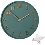 Clockswise 11" Modern Minimalist Round Wall Clock Analog Display Step Movement Mechanism Easy-to-Read Timepiece for Living Room Kitchen Office or Bedroom Wall Decor