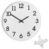 Clockswise 11" Modern Minimalist Round Wall Clock Analog Display Step Movement Mechanism Easy-to-Read Timepiece for Living Room Kitchen Office or Bedroom Wall Decor