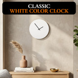 Clockswise 12-Inch Modern Minimalist DIY Wall Clock Blank Wooden Dial Decorative Timepiece with Paintable Surface for Creative Customization Personalized Home Decor and Craft Projects