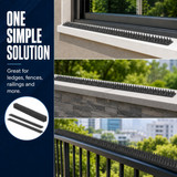 Pack of 10 Plastic Bird Deterrent Spikes for Birds, Pigeon, Squirrel, Raccoon, Crow, and Cat Anti-Climb Strips to Deter Theft - Suitable for Wall, Windowsill, Railing, Fence, and Roof - Grey