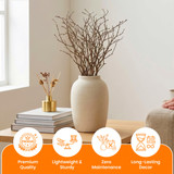 Uniquewise 37-inch Silver Willow Branches for Home Decor and Events, Brown