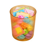 Basicwise Modern Plastic Waste Bin, Small Trash Can for Home Office