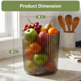 Basicwise Modern Plastic Waste Bin, Small Trash Can for Home Office