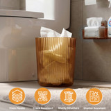 Basicwise Modern Plastic Waste Bin, Small Trash Can for Home Office