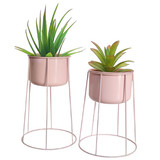 Tall Metal Floor Flower Planter Holder with Stand, Modern Decorative Floor Flower Holder, Perfect for Your Entryway, Living Room, or Dining Room Decor