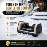 Gardenised Shoe Cleaner and Boot Scraper, Portable or Floor-Mounted Scrubbing Brush for Indoor and Outdoor Use, All Weather Boot Cleaner - Removes Mud, Snow and Sand