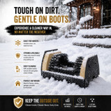 Gardenised Shoe Cleaner and Boot Scraper, Portable or Floor-Mounted Scrubbing Brush for Indoor and Outdoor Use, All Weather Boot Cleaner - Removes Mud, Snow and Sand