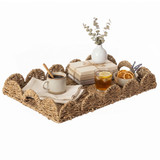 Wickerwise Decorative Seagrass Serving Tray with Handle