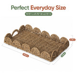 Wickerwise Decorative Seagrass Serving Tray with Handle