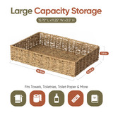 Wickerwise Set of 2 Handwoven Decorative Seagrass Storage Baskets