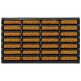 Gardenised Shoe and Boot Scraper Mat with Tray Coir Bristles Built-In Wire Brush and Non-Slip Rubber Base for Mud Dirt and Debris Removal at Entryway Patio Porch Worksite and Garage Entrance, 18x30"