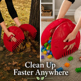 Gardenised Pair of Leaf Scoops Plastic Hand Rake for Yard Cleanup