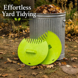 Gardenised Pair of Leaf Scoops Plastic Hand Rake for Yard Cleanup
