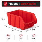 Basicwise Stackable Easy-Access Plastic Storage Organizer Basket